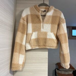 Ultra soft fuzzy cropped jacket